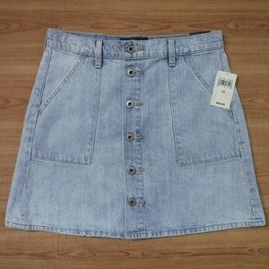 Lucky Brand Button Up Light Blue Jean Skirt